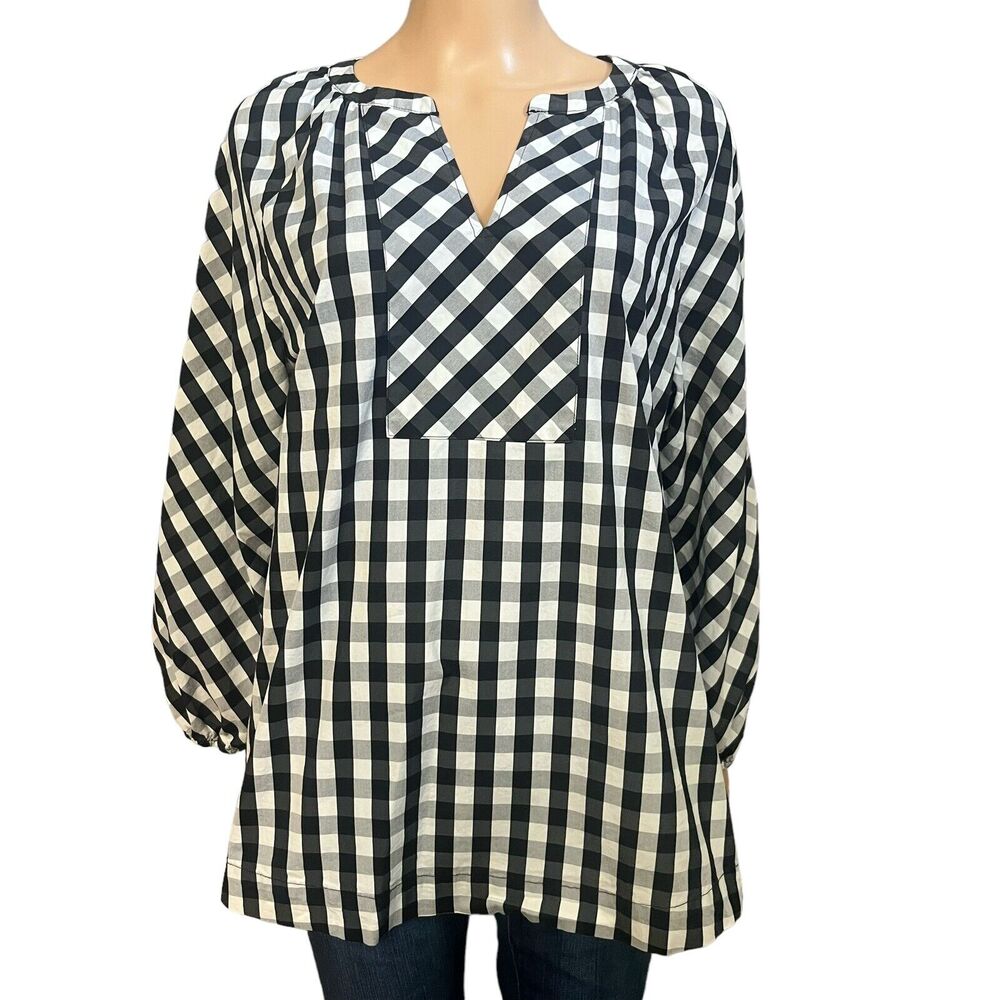 Chico's Black and White Checkered Tunic